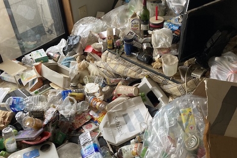 ゴミ屋敷・汚部屋の片付け前の状態